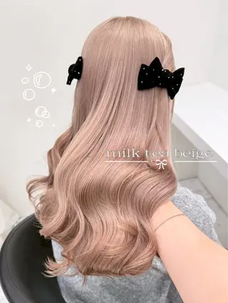 ロング カラー ハイトーンカラー💞 くるみ🎀のヘアスタイル