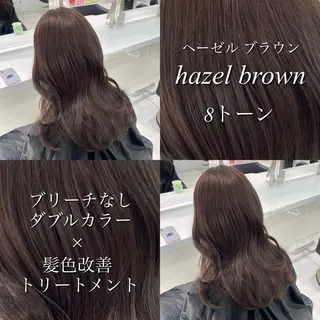 カラー 🤍ブリーチなし ブラウンhimi🤍のヘアスタイル