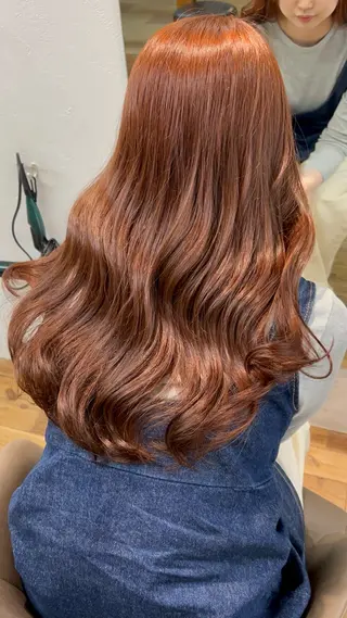 ロング カラー 大阪デザインカラー/ カットモデル募集のヘアスタイル