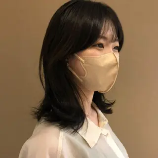 ミディアム 韓国レイヤー suzuのヘアスタイル