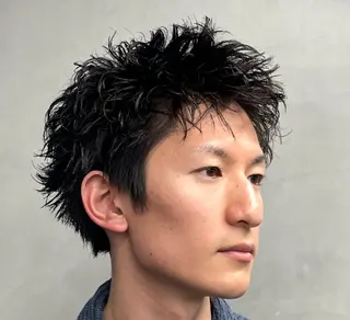 ショート パーマ ヘアアレンジ メンズ fifth 石川 凪のヘアスタイル