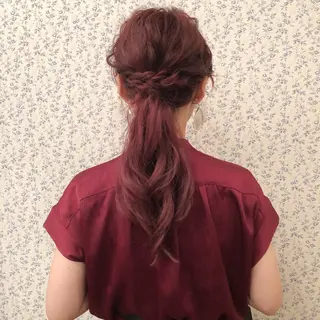 ロング カラー ヘアアレンジ yoshino yukoのマツエク・マツパデザイン