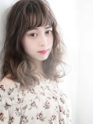 セミロング カラー ヘアアレンジ ✨落ち着いた接客 💡高橋優也💡のヘアスタイル