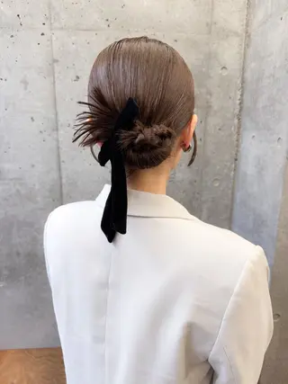 ミディアム カラー パーマ ヘアアレンジ 💖美髪矯正💖 辻未侑のヘアスタイル