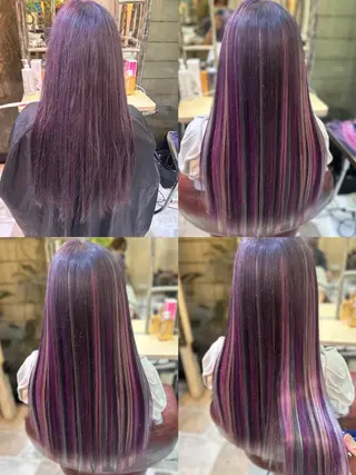 ロング カラー ササ キのヘアスタイル