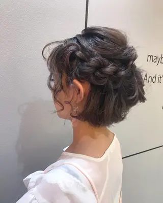 ショート ヘアアレンジ Eyelash Salon BiBiのマツエク・マツパデザイン