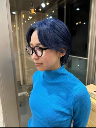 ショート カラー ハイトーンレイヤー 顔まわりSOTAのヘアスタイル
