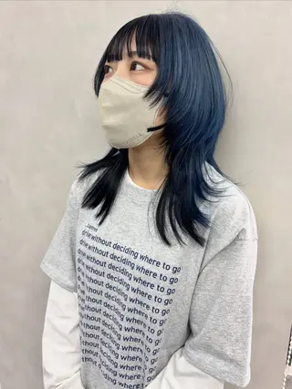 セミロング カラー レイヤー/透明感 カラー💘akariのヘアスタイル