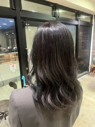 カラー 髪質改善×ブリーチ 無しWカラー🫧天神のヘアスタイル