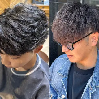 ショート カラー パーマ メンズ 和田 直也のヘアスタイル