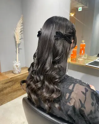 ロング ヘアアレンジ 【表参道】Ruri デジタルパーマのヘアスタイル