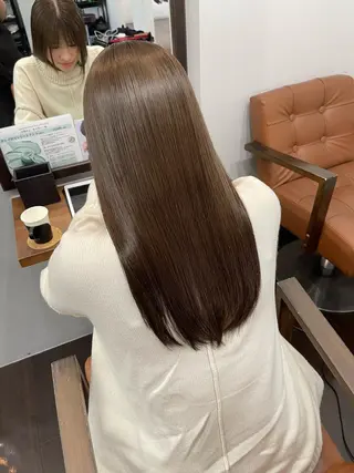 セミロング カラー 竹下 了史のヘアスタイル