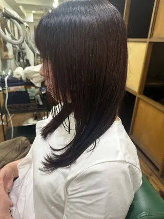 セミロング 原田 梨乃のヘアスタイル