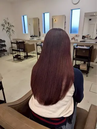 カラー ルプラボウ ふくい きなりのヘアスタイル