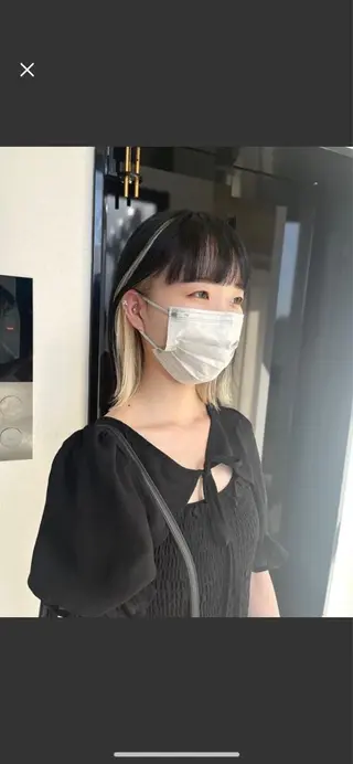 ミディアム カラー ヘアカラー&縮毛矯正 STAR☆RIVERのヘアスタイル