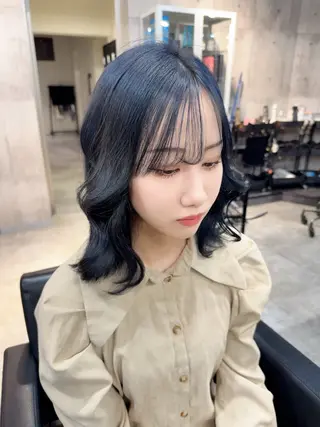 ミディアム NANOHA エクステ・ヘアセットのヘアスタイル