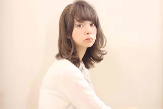 ミディアム セミロング ロング パーマ EARTH調布店 miyuのヘアスタイル