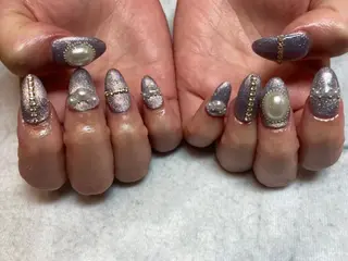 ネイル ネイルリボン 受付スタッフのネイルデザイン