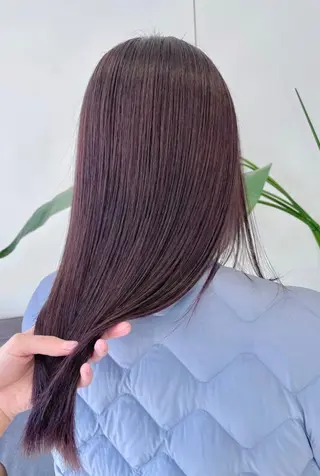 ロング カラー サキ🤍ハイトーン 🩰くびれ巻きヘアのヘアスタイル