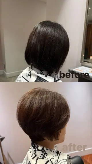 ショート カラー 似合わせカット/ すずきたつやのヘアスタイル