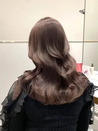 ロング カラー ヘアアレンジ 🤎小顔レイヤー /ベージュ🤎友香のヘアスタイル