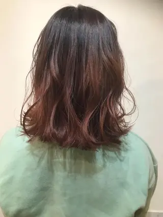 ミディアム カラー ヘアアレンジ アイラッシュ/美容室 個室/瀬戸 一菜のヘアスタイル