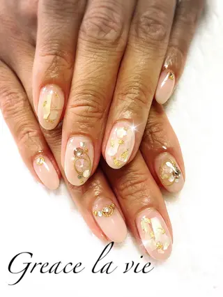 ショート カラー ネイル マツエク・マツパ Greace  la vieのネイルデザイン