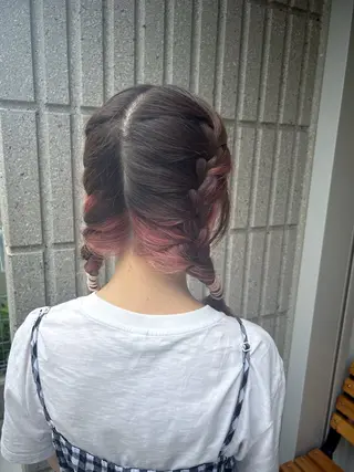 セミロング 園田 彩音のヘアスタイル