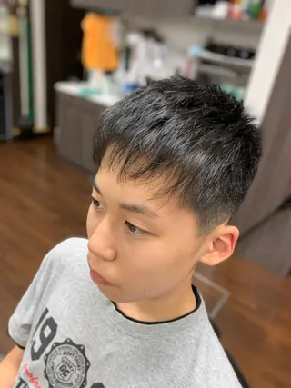 ショート メンズ キッズ 銀座バルビエグラン 角田雅樹（夜限定）のヘアスタイル