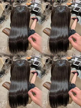 セミロング パーマ カラー 美髪矯正/縮毛矯正/ 髪質改善/店長 山下のヘアスタイル