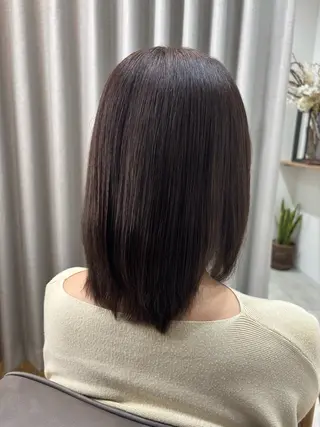 ミディアム カラー 🤍美髪縮毛/髪質 改善/池上夏凜🤍のヘアスタイル