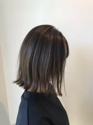 ミディアム カラー ニュアンスパーマ/ レイヤー/茶屋町のヘアスタイル