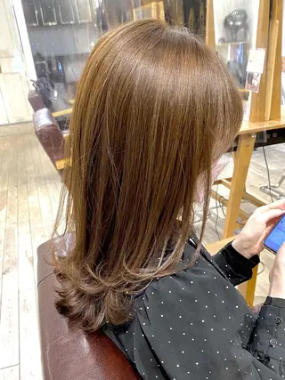 ミディアム カラー 前田 裕介のヘアスタイル