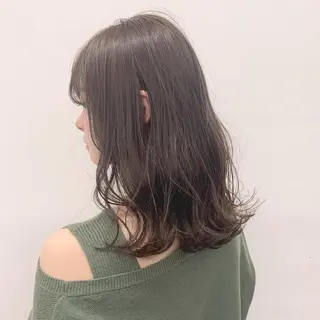 ミディアム カラー 美髪矯正/透明感カラ ー🫧YUUKI🫧のヘアスタイル