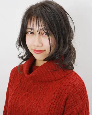 ミディアム 佐野 寛のヘアスタイル