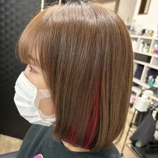 ミディアム カラー パーマPrivate SalonNoa名駅のヘアスタイル