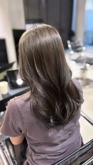 ロング カラー パーマ レイヤー/グレージュ 髪質改善/コウスケのヘアスタイル