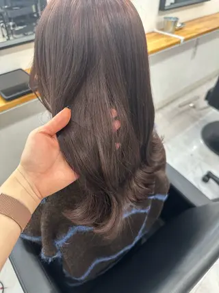 セミロング カラー ヘアセット🎀透明感 カラーHiROEのヘアスタイル