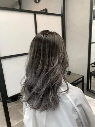ロング カラー 菊地 旬のヘアスタイル
