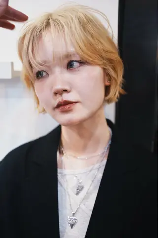 ミディアム パーマ レイヤーカット 大名　sakiのヘアスタイル