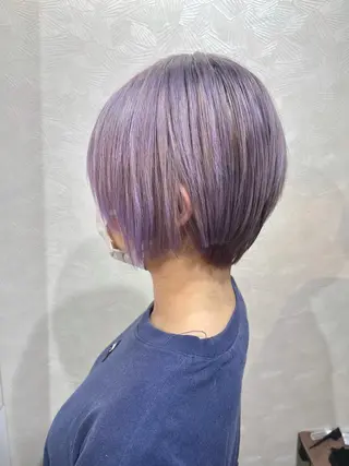 ショート カラー 岩谷/ブリーチ 🪽透明感カラーのヘアスタイル