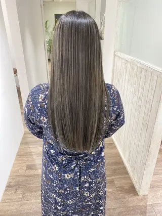 ロング カラー ハイライト⭐️上野 高広のヘアスタイル