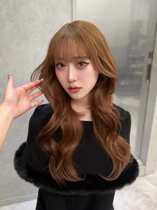 ロング ハイトーン/渋谷 韓国風/Narukaのヘアスタイル