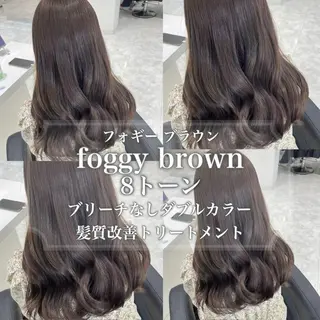 カラー 🤍ブリーチなし ブラウンhimi🤍のヘアスタイル
