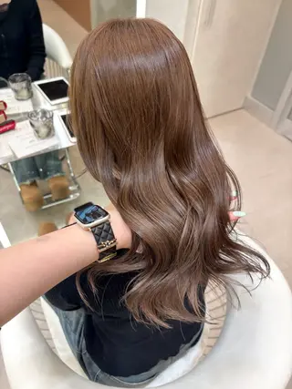 ロング カラー レイヤー/韓国縮毛 矯正/nanokaのヘアスタイル