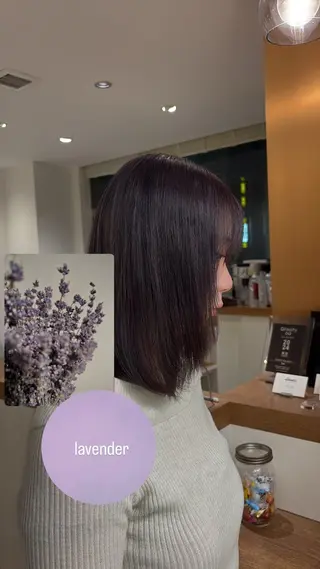 カラー anji /ハイトーン・パーマのヘアスタイル