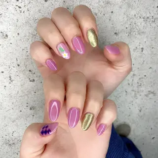 ショート カラー パーマ ヘアアレンジ メンズ キッズ ネイル マツエク・マツパ Salon Ｋのネイルデザイン