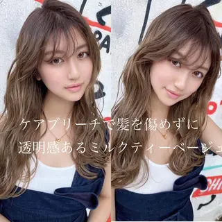 セミロング カラー ブリーチ＆カラーが 得意☀️望月宣雄☀️のヘアスタイル