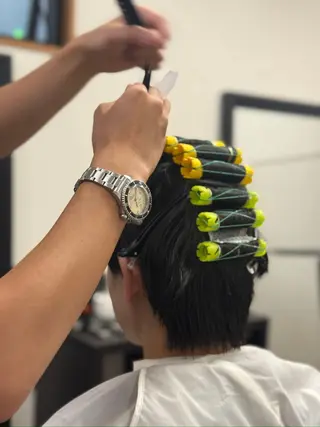 ミディアム パーマ メンズ フルカワ ハルヒのヘアスタイル