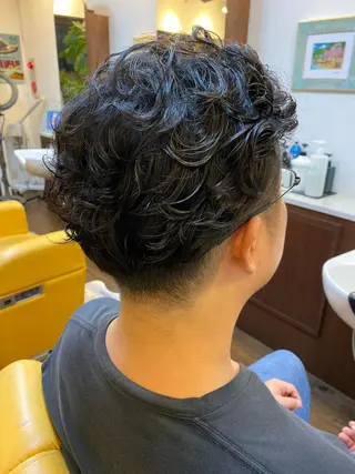 パーマ メンズ 【コテパーマ】イトウ シンゴのヘアスタイル